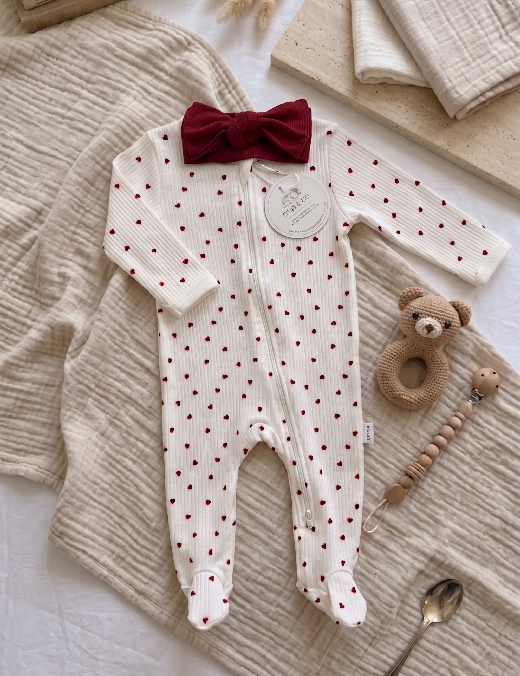 Velvet Heart Romper