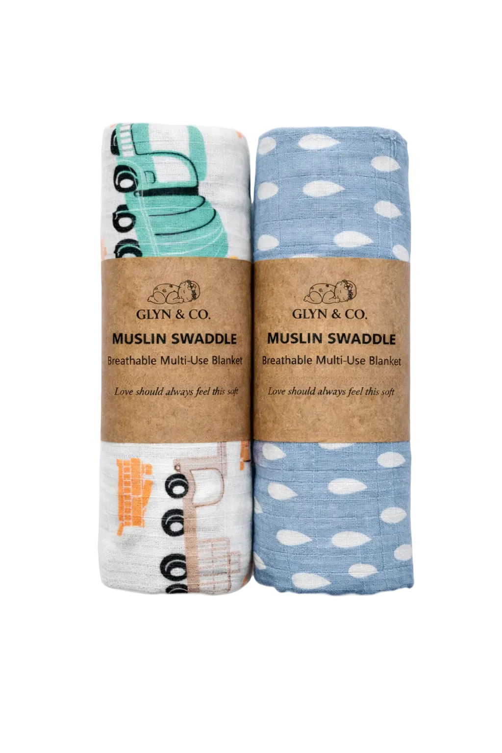 Digger & Drizzle Swaddle Set